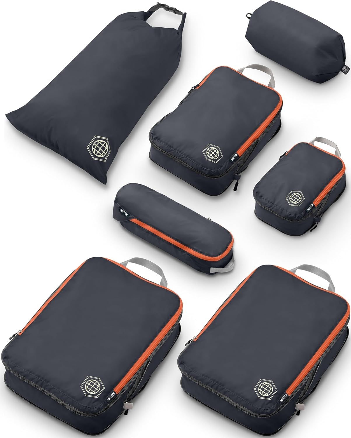 Compression Packing Cubes for Travel – 7-Piece Ultralight Luggage Organizer Set for Checked Bags – Expandable, Durable & Lightweight